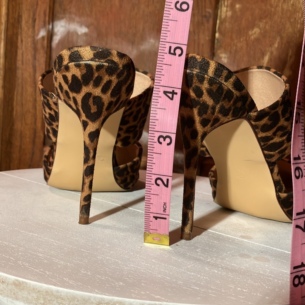 Venus Leopard Print Slides 4” Heels Size 10 - image 3